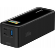 Energizer Power Tank 27000mAh 140W portable power bank in black with USB-C and USB-A ports and digital display showing battery status