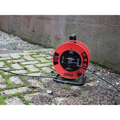 Faithfull 20 Metre 13A Cable Extension Reel | XMS25CR20M