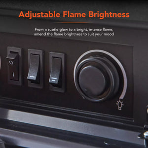 Warmlite 2kw Electric Stove Heater LED Log Flame Effect - Black | WL46018