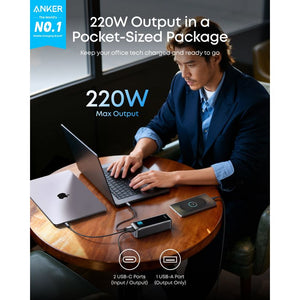 Anker Prime 20,000mAh Powerbank 200w 2 x USB C 1 x USB A Charging - Black | A110BH11