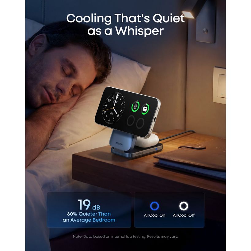 Anker Prime Wireless Charging Station 3 in 1( MagGo / AirCool / Foldable ) | B25N1V11