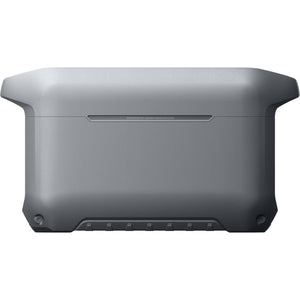 Top-down view of Anker SOLIX C2000 Gen 2 portable power station with dark gray matte finish, rounded edges, ventilation slots at bottom, and designer branding visible on lid
