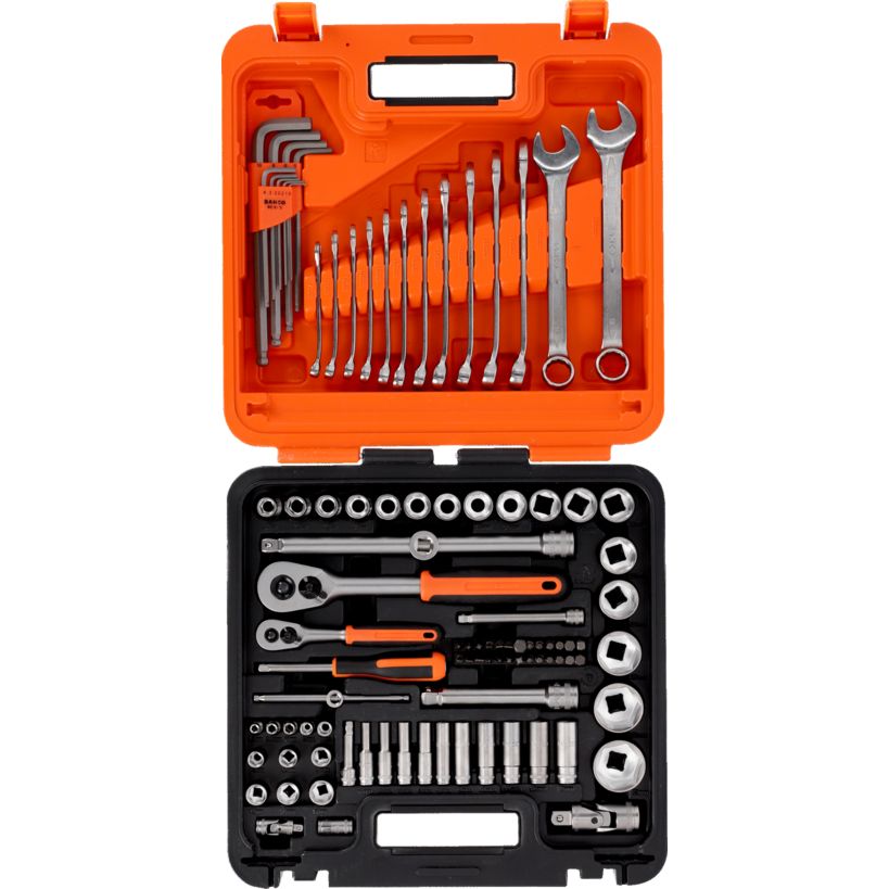 Bahco 98 Piece Socket and Mechanics Set with Carry Strap | XMS26S98