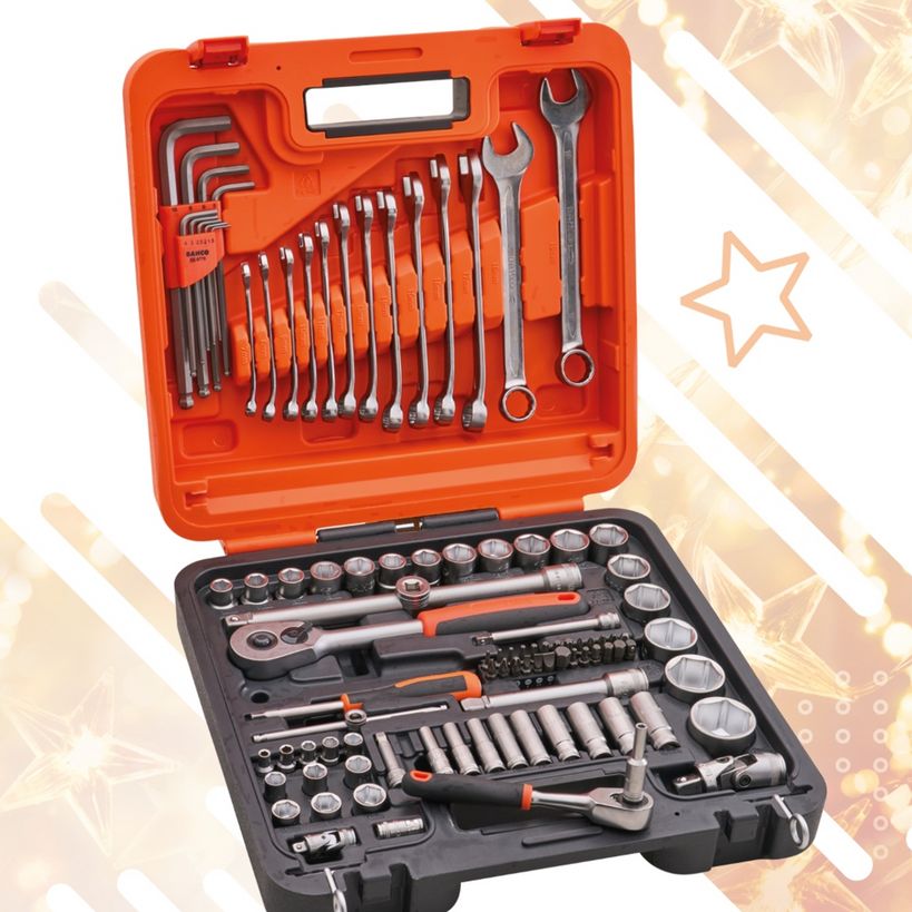 Bahco 98 Piece Socket and Mechanics Set with Carry Strap | XMS26S98