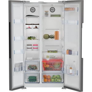 Beko American Fridge Freezer NeoFrost Frost Free - Brushed Steel | ASL1442VPS