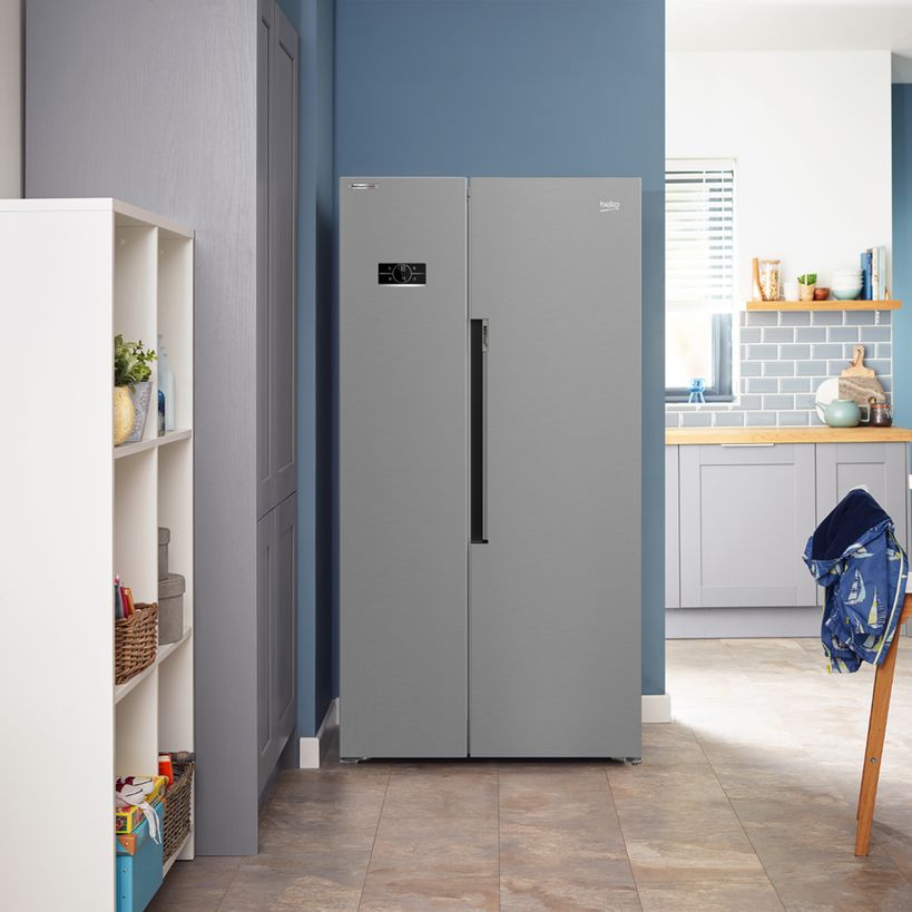 Beko American Fridge Freezer NeoFrost Frost Free - Brushed Steel | ASL1442VPS