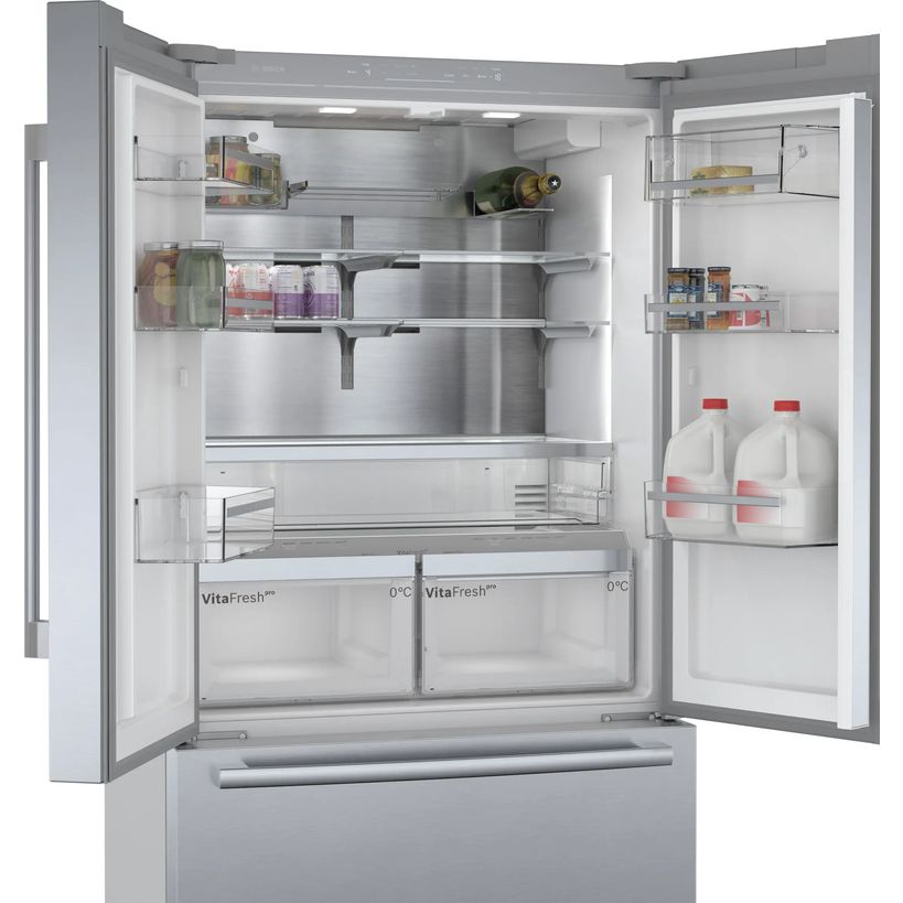 BOSCH Series 8 Multi Door Fridge Freezer 90cm - Brushed Steel | KFF96PIEP