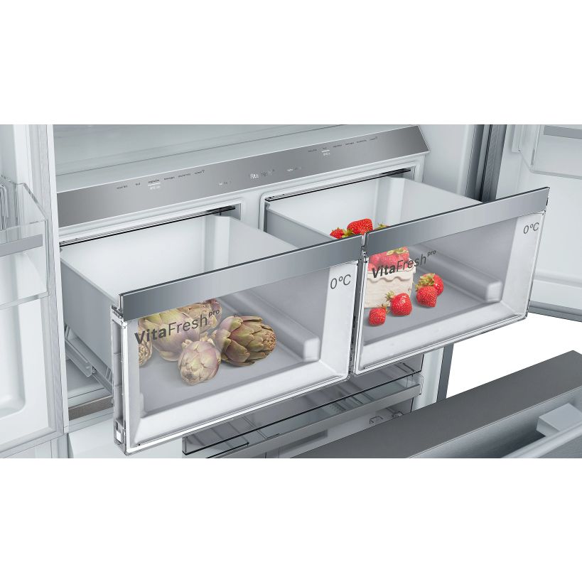 BOSCH Series 8 Multi Door Fridge Freezer 90cm - Brushed Steel | KFF96PIEP