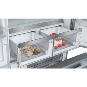 BOSCH Series 8 Multi Door Fridge Freezer 90cm - Brushed Steel | KFF96PIEP