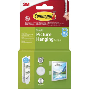 Command 3M Small Picture Hanging Strips (4 Pairs/8 Strips) | COM0707