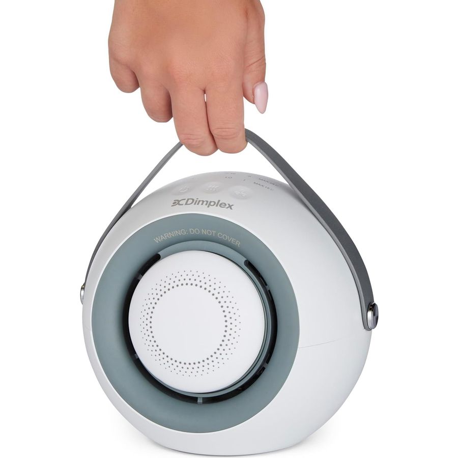 Dimplex Portable Desk Fan Heater with Detachable Handwarmer - White | DDF390