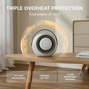 Dimplex Portable Desk Fan Heater with Detachable Handwarmer - White | DDF390