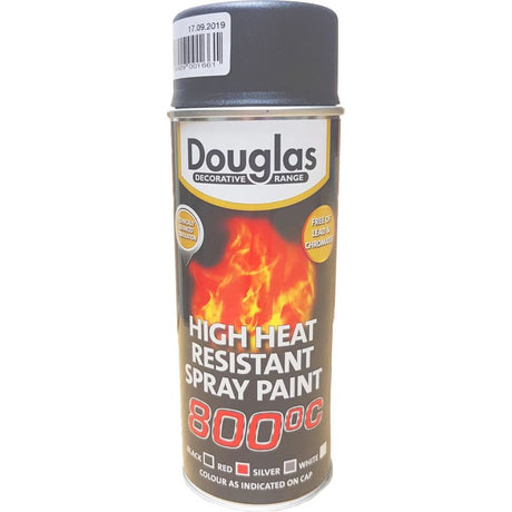 Douglas Heat Resistant Spray Paint 400ml - Black | DS0400OD