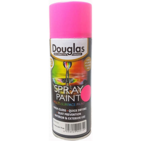 Douglas Multi Surface Spray Paint 400ml - Fluorescent Pink | DS0400X