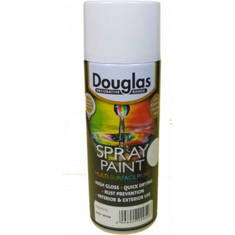 Douglas Multi Surface Spray Paint 400ml - Satin White | DS0400G
