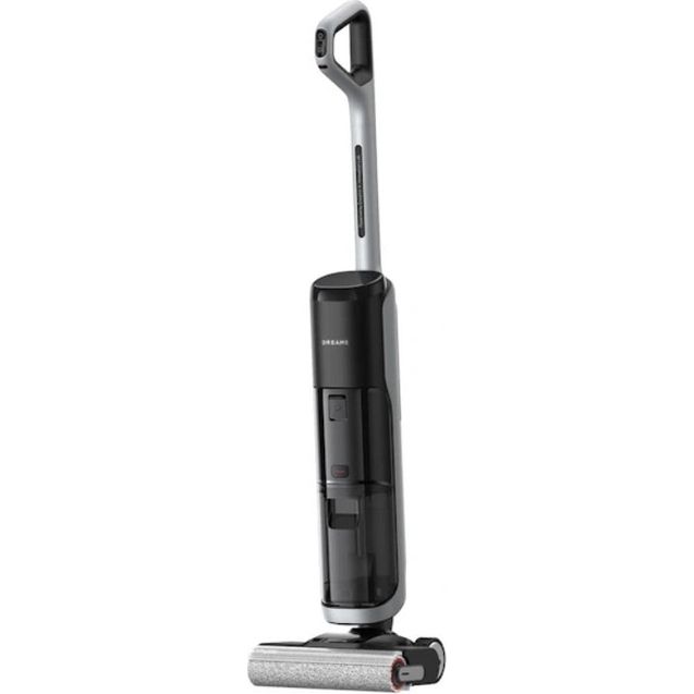 Dreame H14 Pro wet and dry vacuum cleaner with black main body, gray handle, and roller brush attachment on white background
