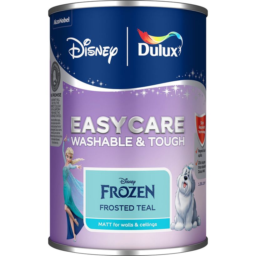 Dulux Easycare Disney Frozen Matt Wall and Ceiling Paint 1.25 Litre - Frosted Teal | 9071740