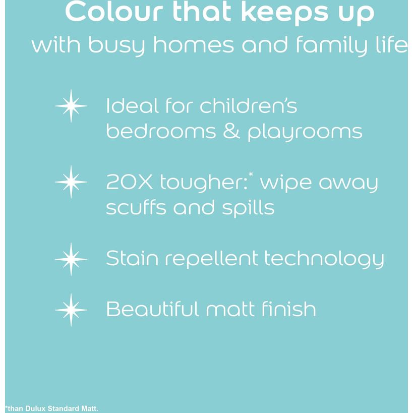 Dulux Easycare Disney Frozen Matt Wall and Ceiling Paint 1.25 Litre - Frosted Teal | 9071740