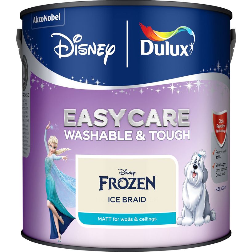 Dulux Easycare Disney Frozen Matt Wall and Ceiling Paint 2.5 Litre - Ice Braid | 9071745