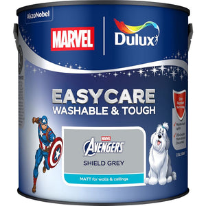 Dulux Easycare Disney MARVEL Avengers Matt Wall and Ceiling Paint 2.5 Litre - Shield Grey | 9072051