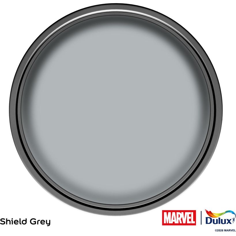 Dulux Easycare Disney MARVEL Avengers Matt Wall and Ceiling Paint 2.5 Litre - Shield Grey | 9072051