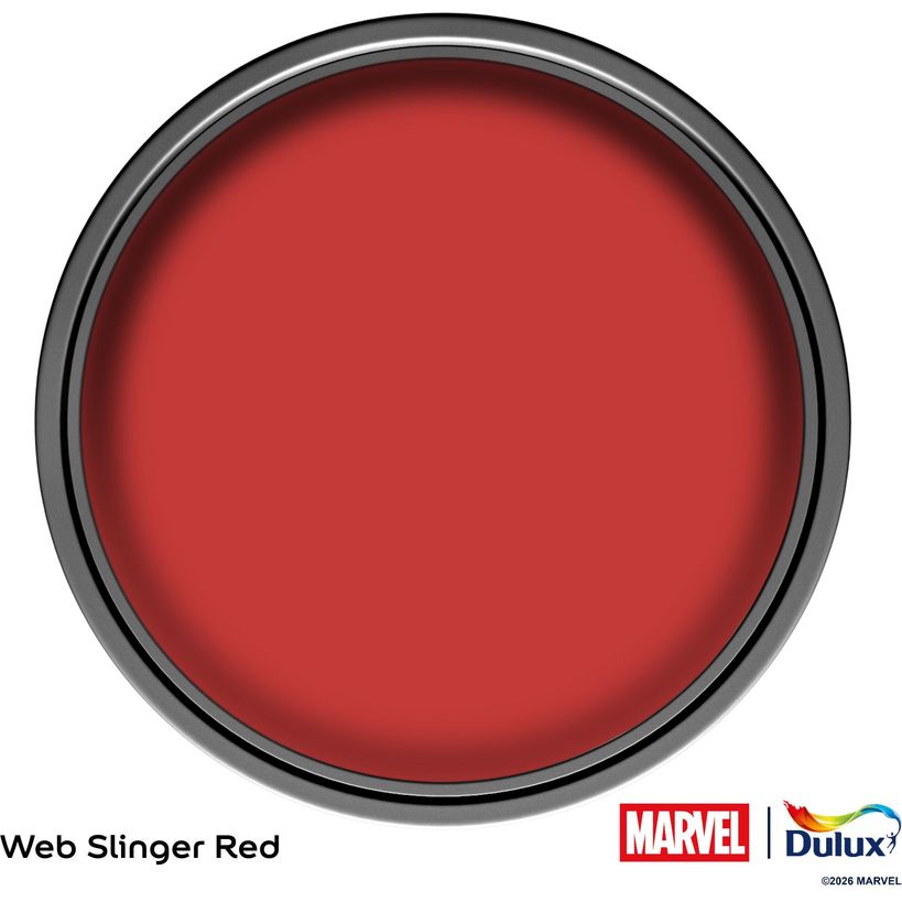 Dulux Easycare Disney MARVEL Avengers Spiderman Matt Wall and Ceiling Paint 1.25 Litre - Slinger Red | 9072036