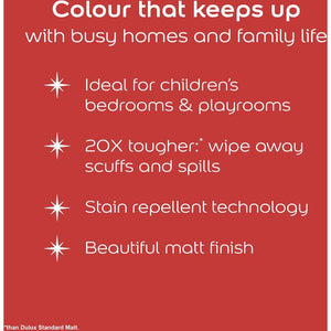 Dulux Easycare Disney MARVEL Avengers Spiderman Matt Wall and Ceiling Paint 1.25 Litre - Slinger Red | 9072036