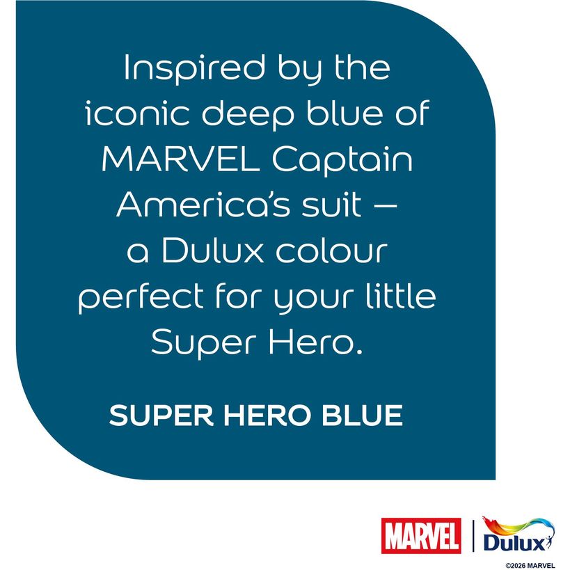 Dulux Easycare Disney MARVEL Captain America Matt Wall and Ceiling Paint 1.25L - Superhero Blue | 9072037