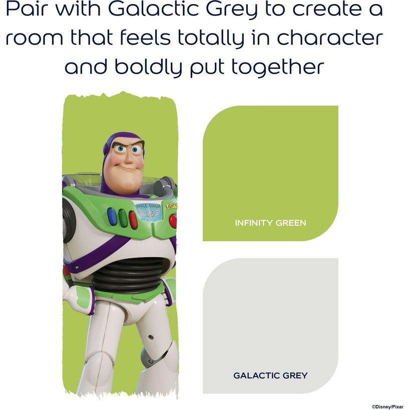 Dulux Easycare Disney Pixar Toy Story Matt Wall and Ceiling Paint 1.25 Litre - Infinity Green | 9072040
