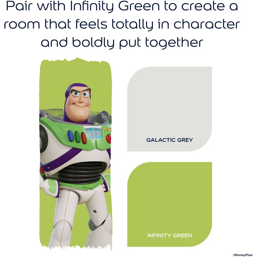 Dulux Easycare Disney Pixar Toy Story Matt Wall and Ceiling Paint 2.5 Litre - Galactic Grey | 9072054