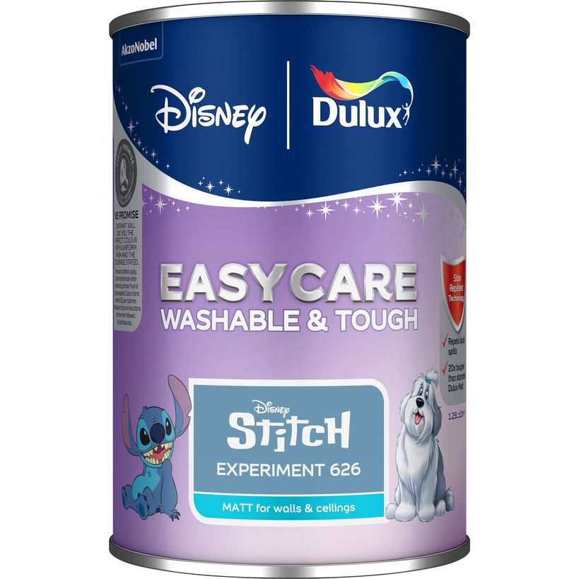 Dulux Easycare Disney Stitch  Matt Wall and Ceiling Paint 1.25 Litre - Experiment 626 | 9072038