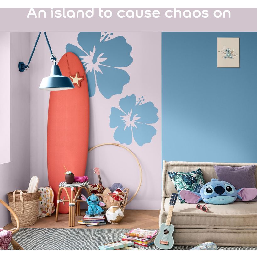Dulux Easycare Disney Stitch Matt Wall and Ceiling Paint 2.5 Litre - Cosmic Rose | 9072052