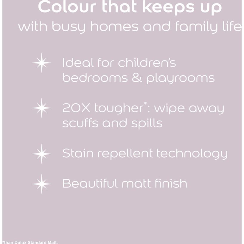 Dulux Easycare Disney Stitch Matt Wall and Ceiling Paint 2.5 Litre - Cosmic Rose | 9072052