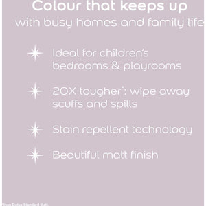 Dulux Easycare Disney Stitch Matt Wall and Ceiling Paint 2.5 Litre - Cosmic Rose | 9072052