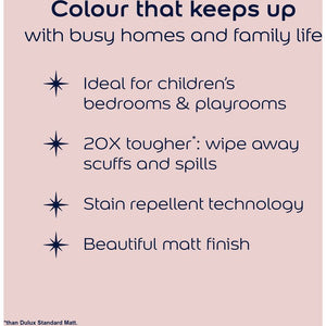 Dulux Easycare Disney Tangled Matt Wall and Ceiling Paint 2.5 Litre - Princess Blush | 9072049