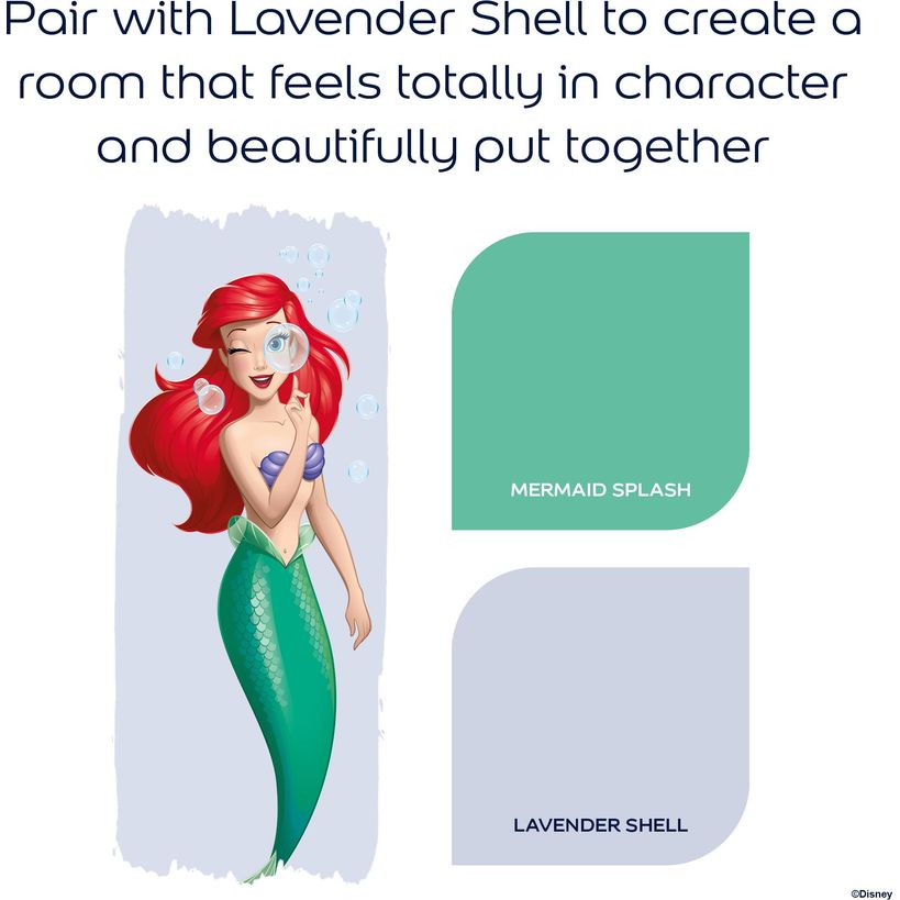 Dulux Easycare Disney The Little Mermaid Matt Wall and Ceiling Paint 1.25 Litre - Mermaid Splash | 9072033