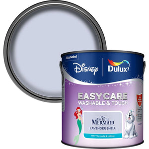 Dulux Easycare Disney The Little Mermaid Matt Wall and Ceiling Paint 2.5 Litre - Lavender Shell | 9072048