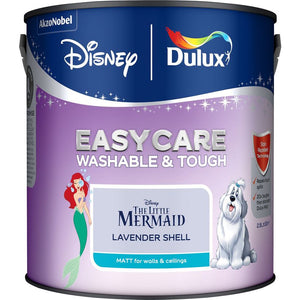 Dulux Easycare Disney The Little Mermaid Matt Wall and Ceiling Paint 2.5 Litre - Lavender Shell | 9072048