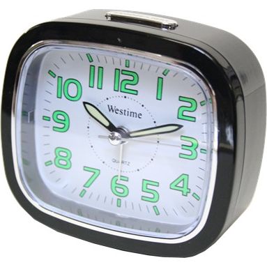 Dunlevy Alpha Black Quartz Alarm Clock | CL6070B