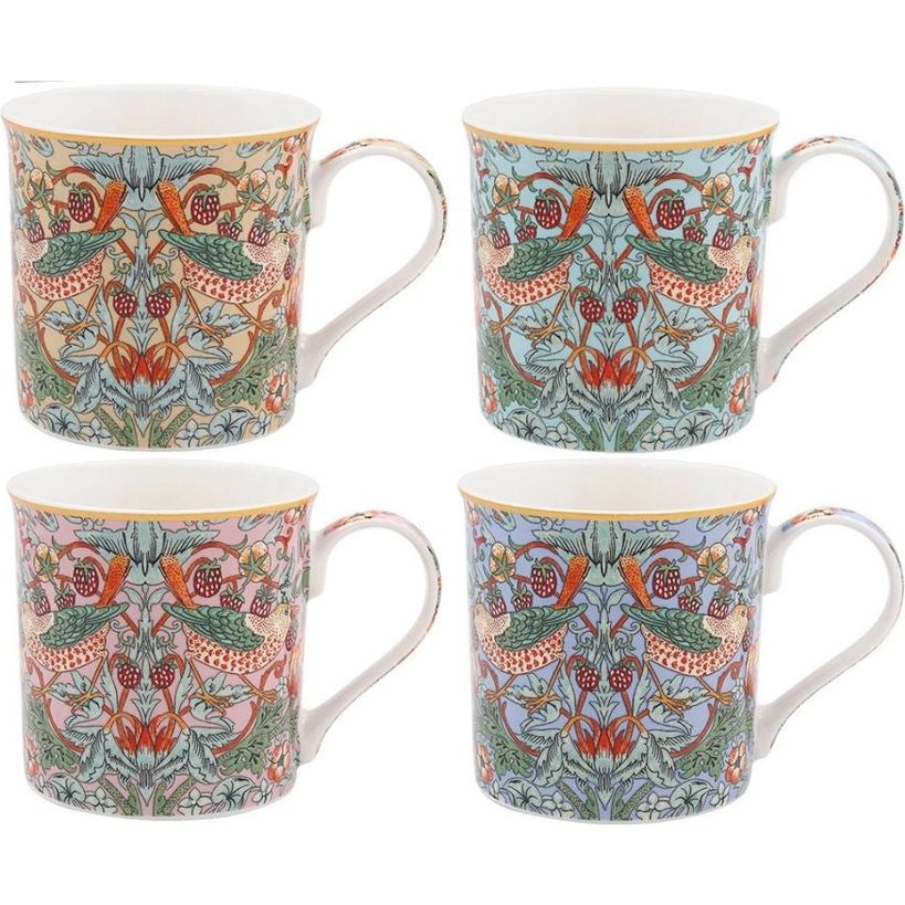 Dunlevy Mug Gift Set of 4 - Strawberry Thief | PG0352