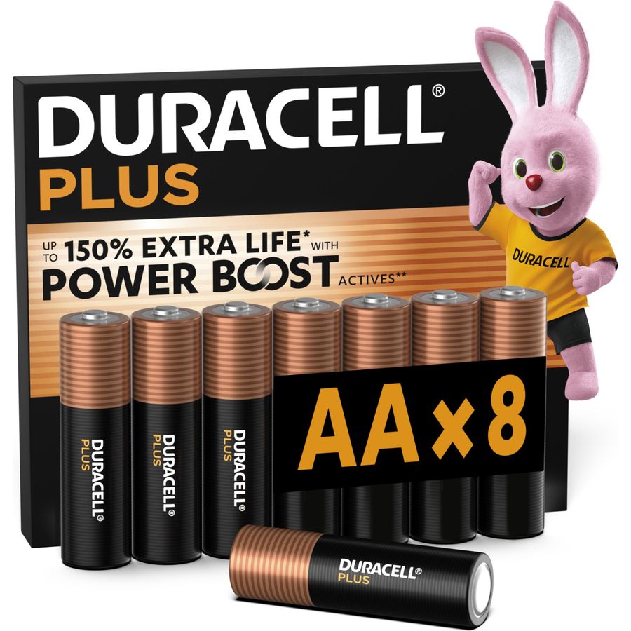 Duracell Plus AA Batteries 8 Pack | 1836-22