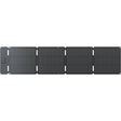 EcoFlow 60W portable solar panel with USB-C connection featuring four black monocrystalline solar panels arranged in a foldable design with white connector strips