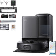 eufy Omni E25 robot vacuum and mop in black with self-emptying all-in-one station, eufy app and accessory kit