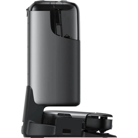 Eufy S1 Pro robot vacuum and mop hybrid with black and silver design showing docking station and main unit side by side
