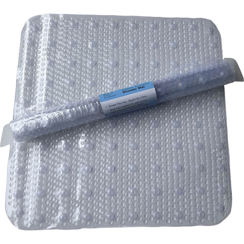 Euroshowers Safety Shower Mat 53cm x 53cm - Clear | ES17530