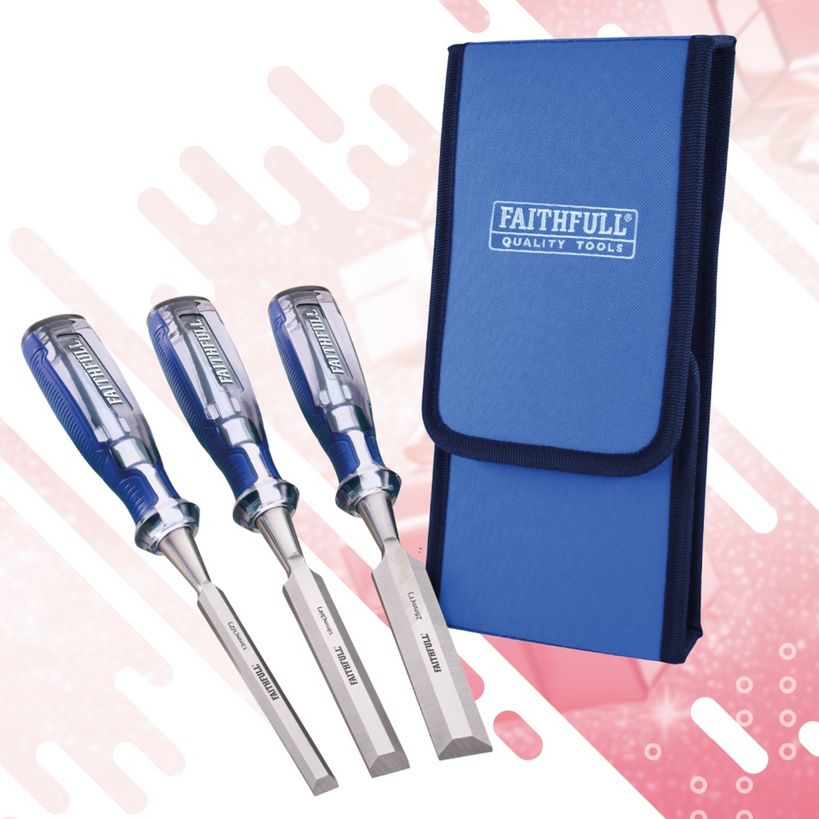 Faithfull 3 Piece Chisel Set | XMS26CHISEL3