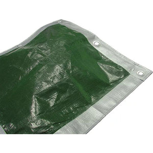 Faithfull Tarpaulin 3.6 Metre x 2.7 Metre (12 x 9ft) 80gsm - Green / Silver | FAITARP129