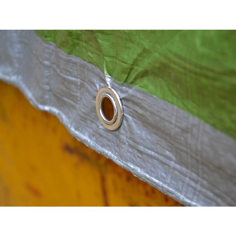 Faithfull Tarpaulin 3.6 Metre x 2.7 Metre (12 x 9ft) 80gsm - Green / Silver | FAITARP129