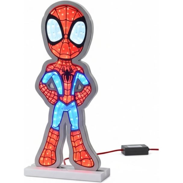Festive 40cm Disney Marvel Spider-Man Infinity Mirror Light | P066709
