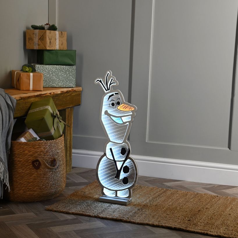 Festive 65cm Disney Olaf Infinity Mirror Light | P066674
